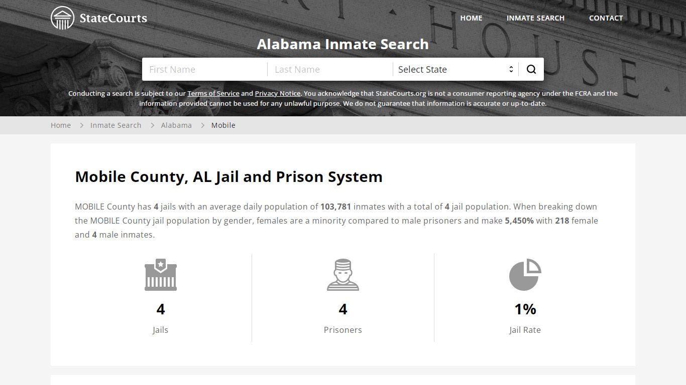 Mobile County, AL Inmate Search - StateCourts